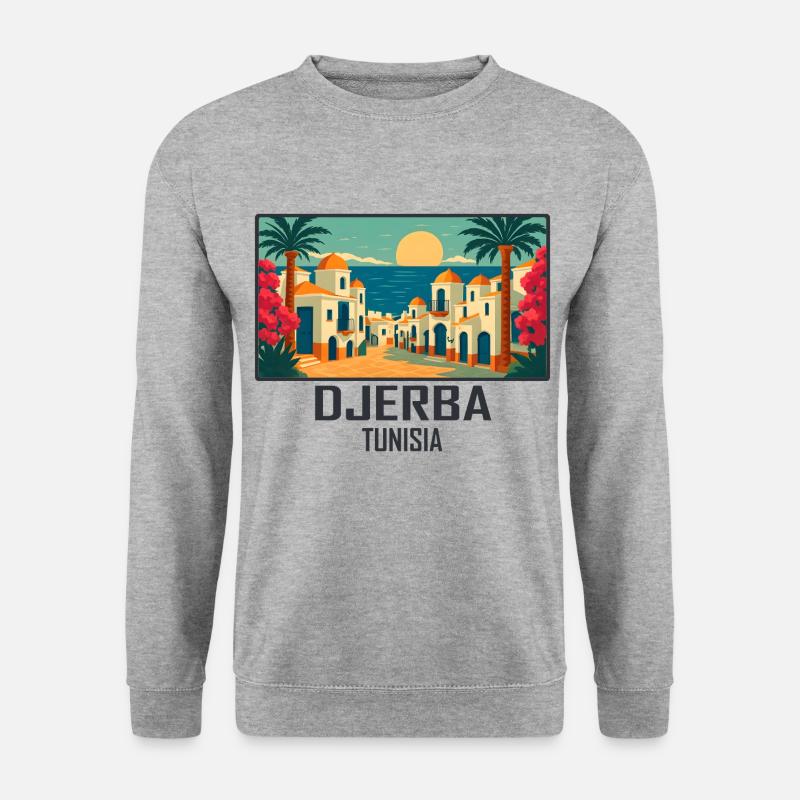 Djerba Tunesien - Unisex Pullover - Weißgrau meliert