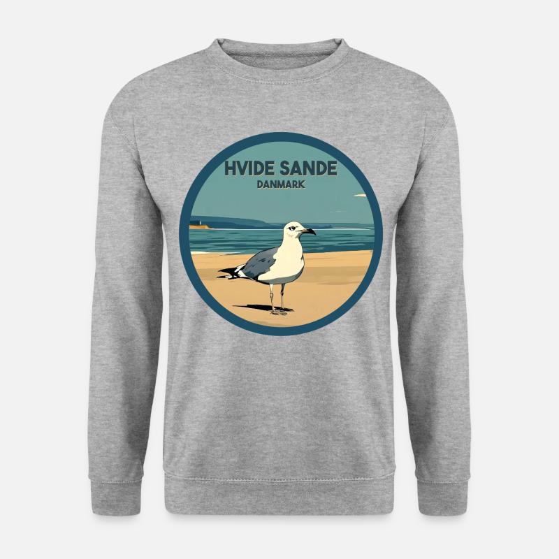 Hvide Sande alternativ Dänemark - Unisex Pullover - Weißgrau meliert