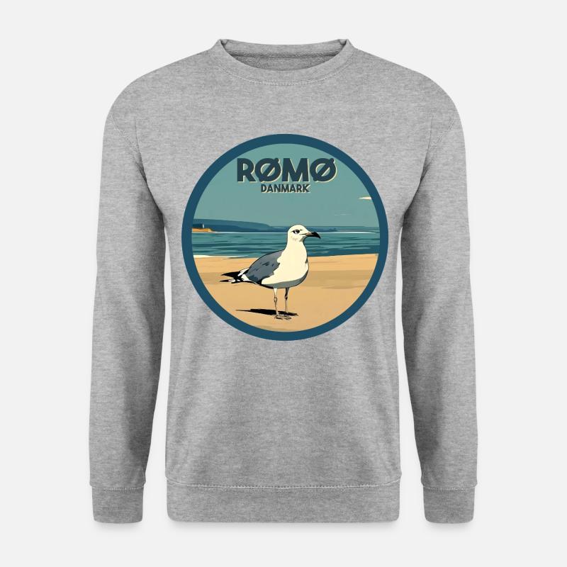 Römö Dänemark - Unisex Pullover - Weißgrau meliert