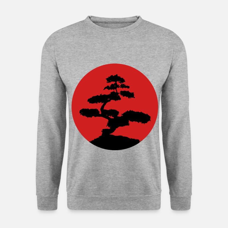 Bonsai Asien - Unisex Pullover - Weißgrau meliert