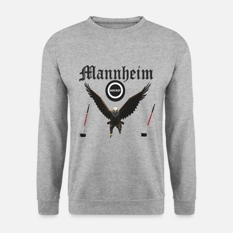 Mannheim Fan Design - Unisex Pullover - Weißgrau meliert