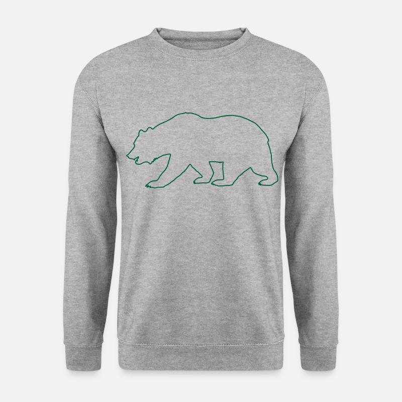 Bär Braunbär Eisbär - Unisex Pullover - Weißgrau meliert