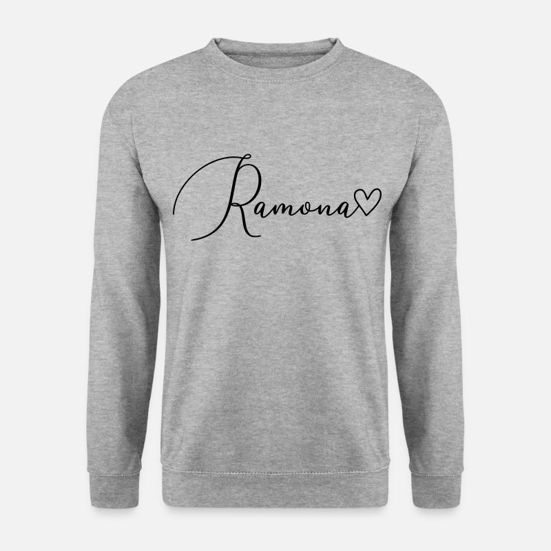 Ramona Name Vorname Mädchen - Unisex Pullover - Weißgrau meliert