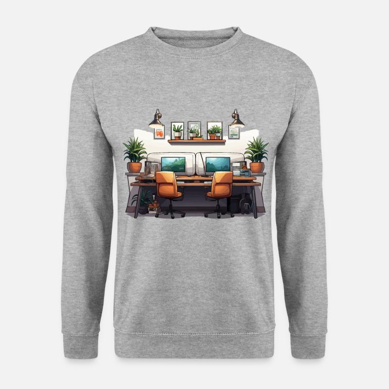 Kreativer Hafen - Unisex Pullover - Weißgrau meliert