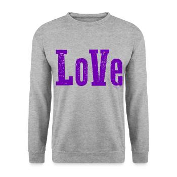 Love Five - Sweat-shirt Unisexe - gris chiné - Devant - Alina (178cm) & Michal (187cm)