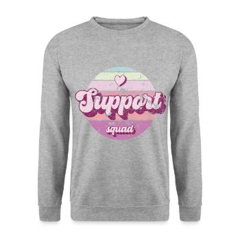 Support squad. - Unisex Sweatshirt - salt & pepper - Front - Alina (178cm) & Michal (187cm)