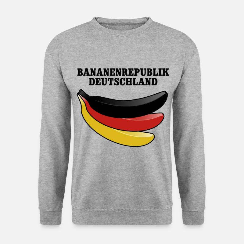 Bananenrepublik Deutschland Satire - Unisex Pullover - Weißgrau meliert