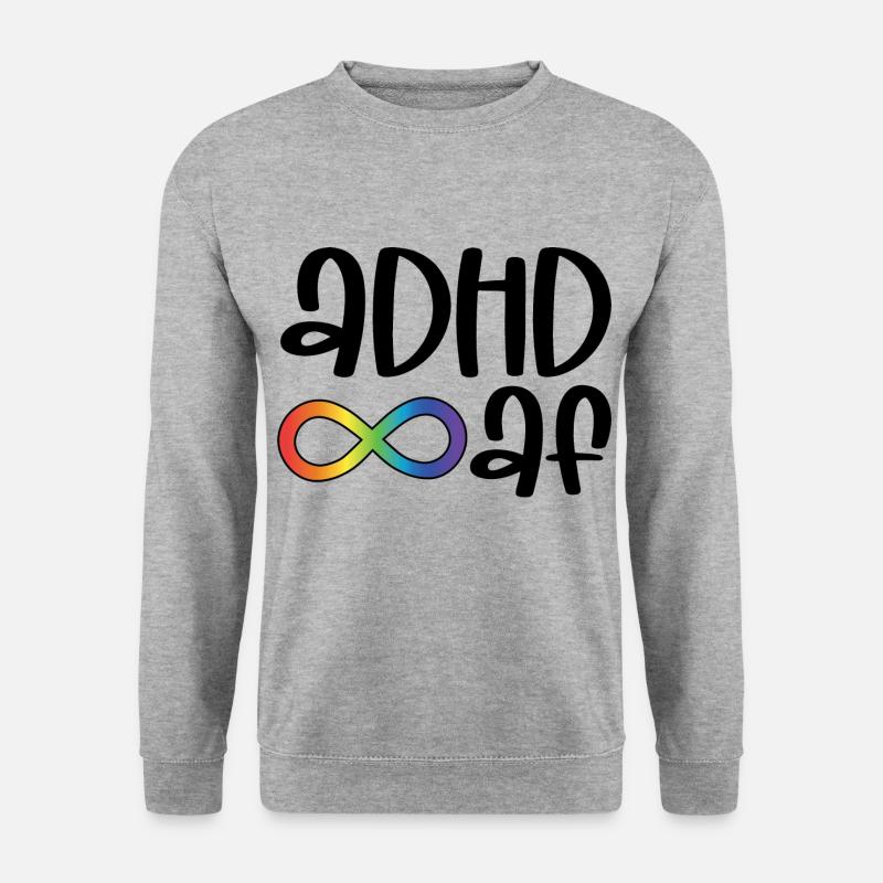 ADHS - Unisex Pullover - Weißgrau meliert