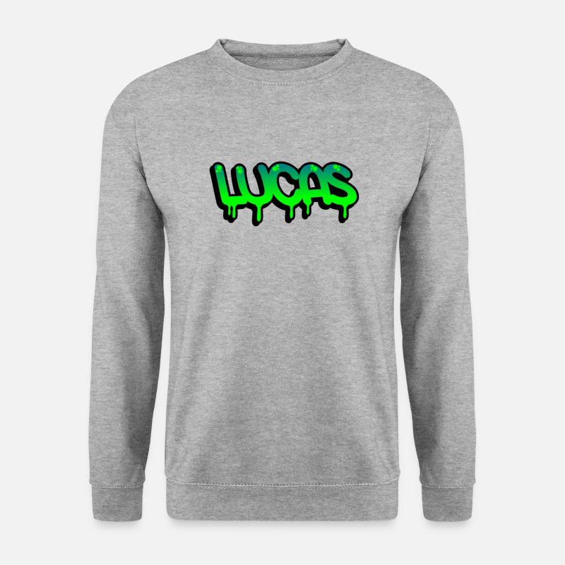 Graffiti name Lucas - Unisex Sweatshirt - salt & pepper