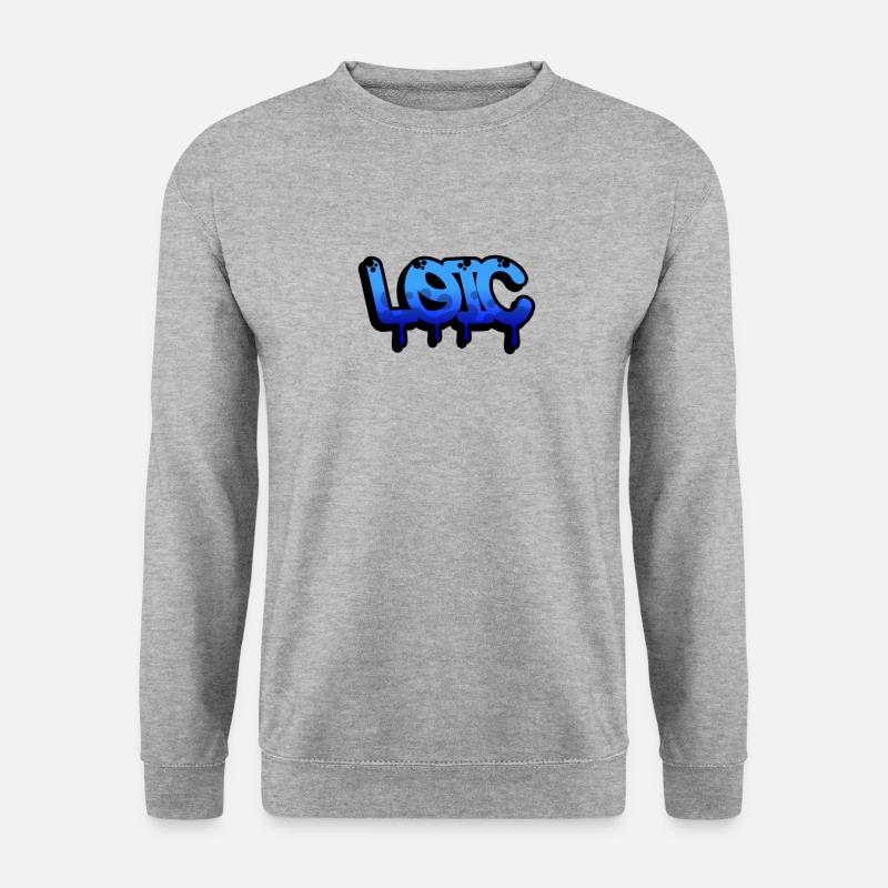 Graffiti first name Loic - Unisex Sweatshirt - salt & pepper