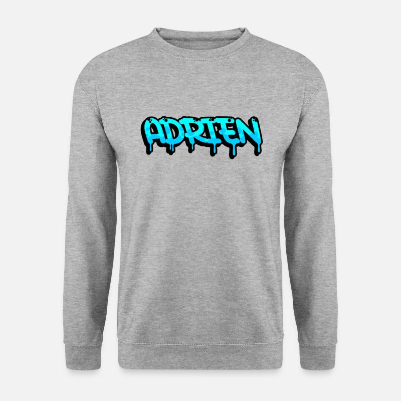Graffiti first name Adrien - Unisex Sweatshirt - salt & pepper