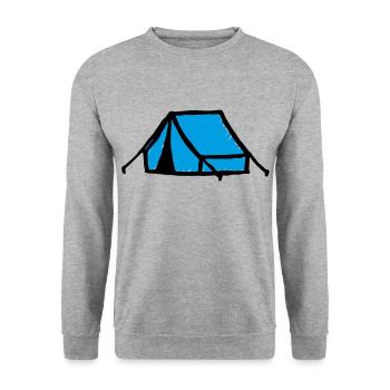 Zelt - Unisex Pullover - Weißgrau meliert - Vorne - Alina (178cm) & Michal (187cm)