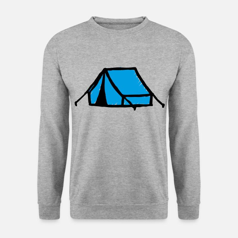 Zelt - Unisex Pullover - Weißgrau meliert