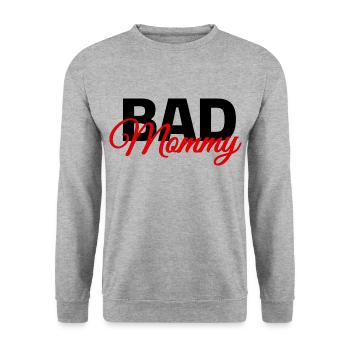 Bad Mommy - Unisex Sweatshirt - salt & pepper - Front - Alina (178cm) & Michal (187cm)