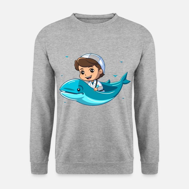 Krankenschwester Flipper - Unisex Pullover - Weißgrau meliert
