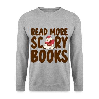 Lire la suite Livres effrayants 2 - Sweat-shirt Unisexe - gris chiné - Devant - Alina (178cm) & Michal (187cm)