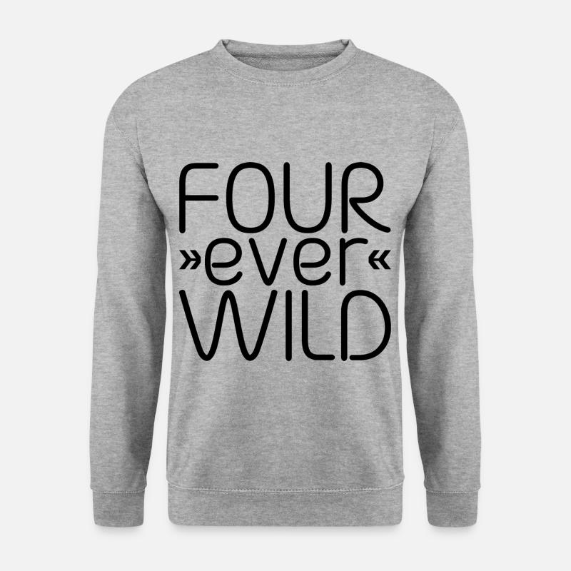 Four Ever Wild 23 - Unisex Pullover - Weißgrau meliert