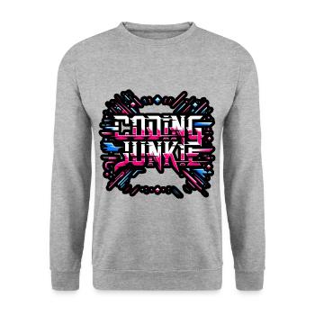 Accro au codage 15 - Sweat-shirt Unisexe - gris chiné - Devant - Alina (178cm) & Michal (187cm)