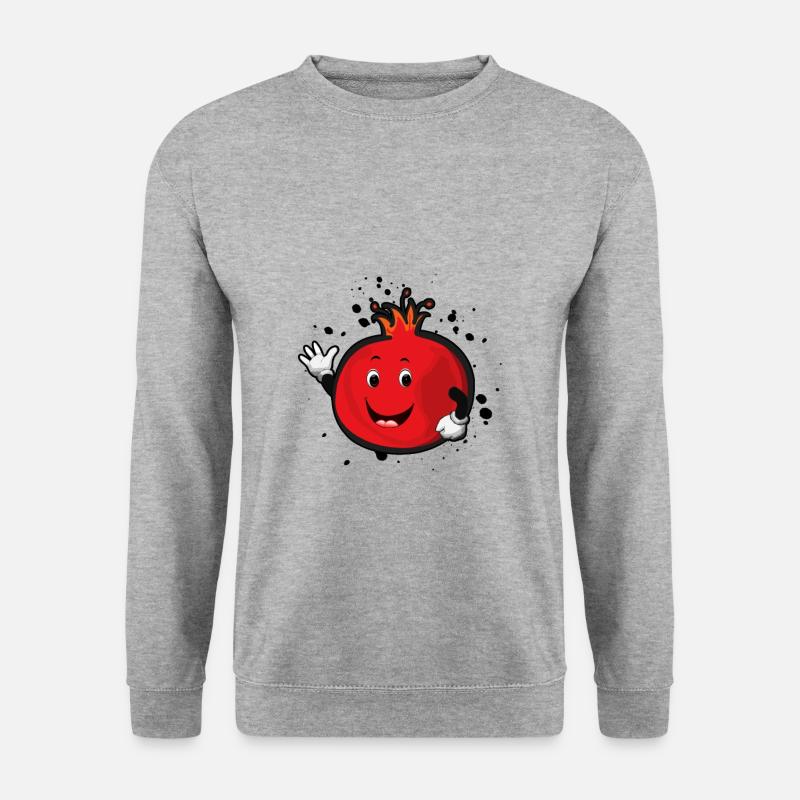 Granatapfel - Unisex Pullover - Weißgrau meliert