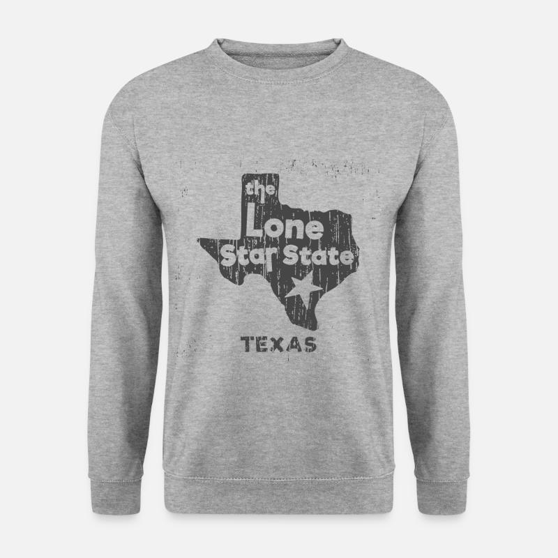 Lone Star Texas - Unisex Pullover - Weißgrau meliert