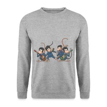 Groupe de musique pop - Sweat-shirt Unisexe - gris chiné - Devant - Alina (178cm) & Michal (187cm)