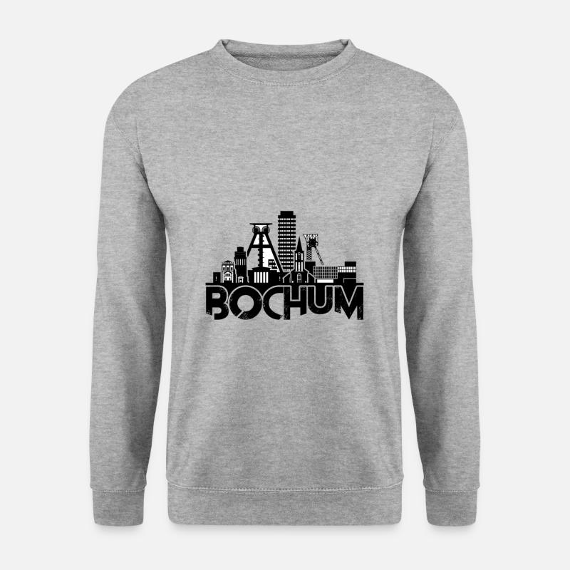 Bochum - Unisex Pullover - Weißgrau meliert