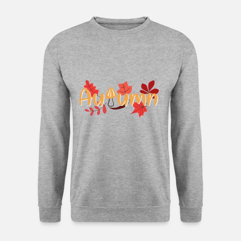 HERBST HERBSTLICH HERBST SPRUCH - Unisex Pullover - Weißgrau meliert
