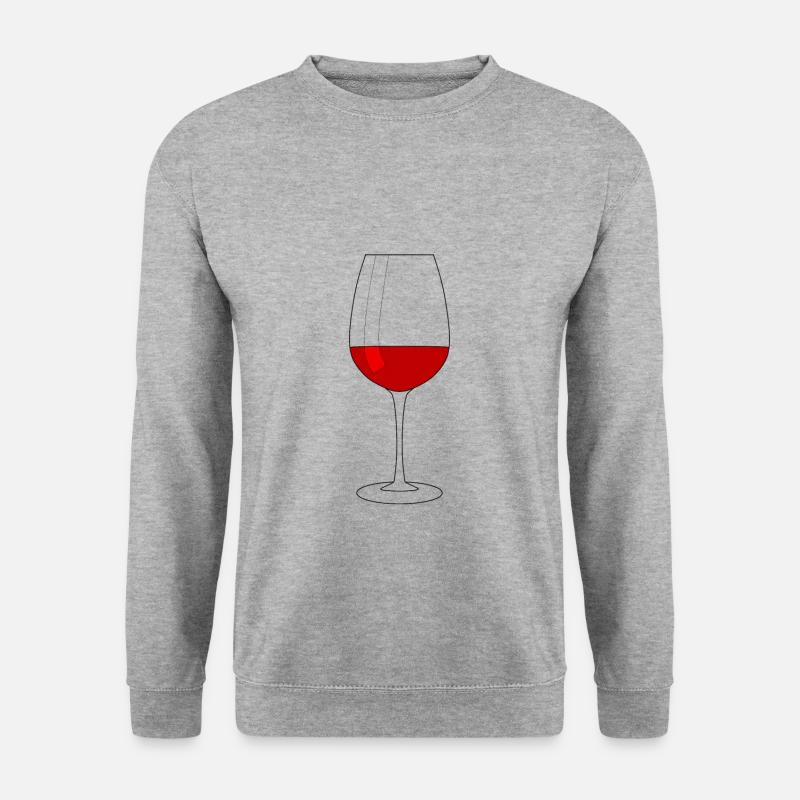 Weinglas - Unisex Pullover - Weißgrau meliert