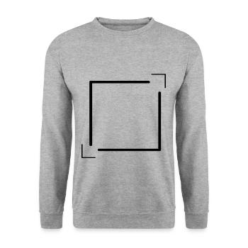 Lines Frame with Corners Decoration Gift - Unisex Sweatshirt - salt & pepper - Front - Alina (178cm) & Michal (187cm)