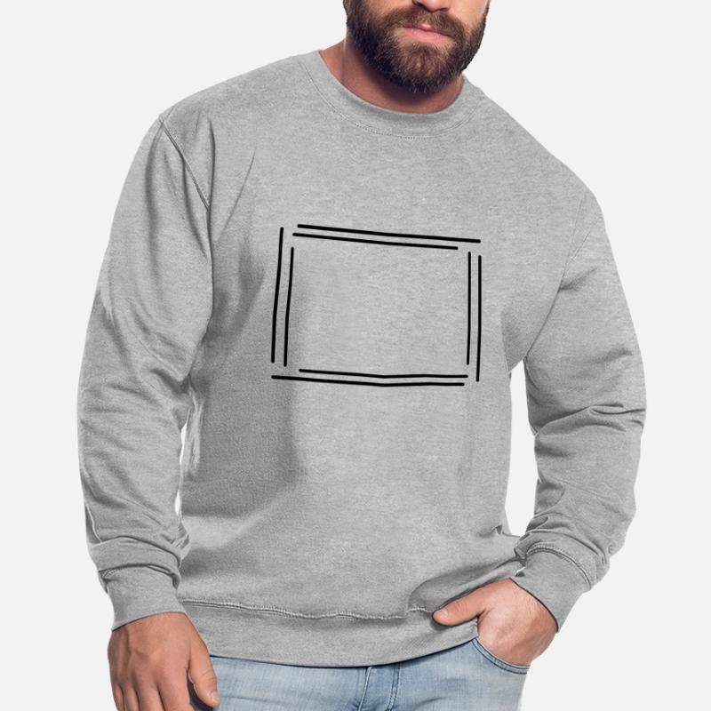 Rectangular frame with black lines Unisex Sweatshirt