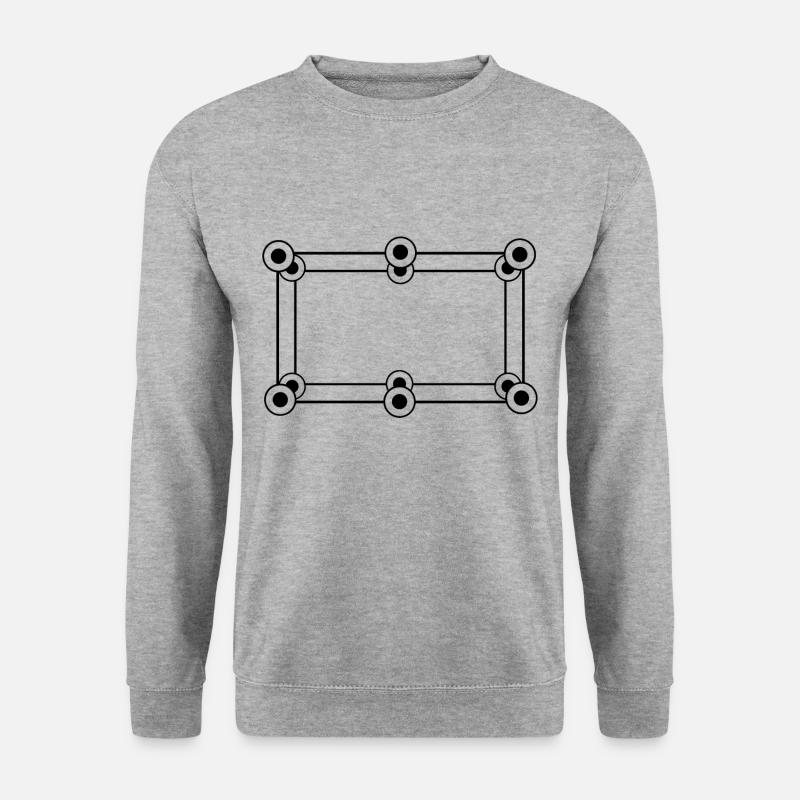 Futuristic frame with circles points - Unisex Sweatshirt - salt & pepper