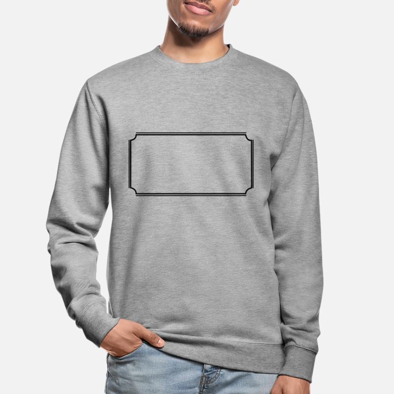 Angular frame in black basic text Unisex Sweatshirt