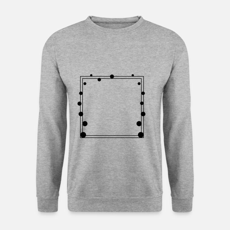 Dotted frame Square black - Unisex Sweatshirt - salt & pepper