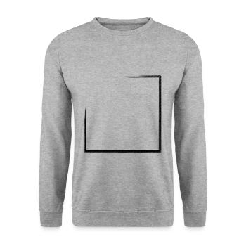 Cadre rectangulaire patiné - Sweat-shirt Unisexe - gris chiné - Devant - Alina (178cm) & Michal (187cm)