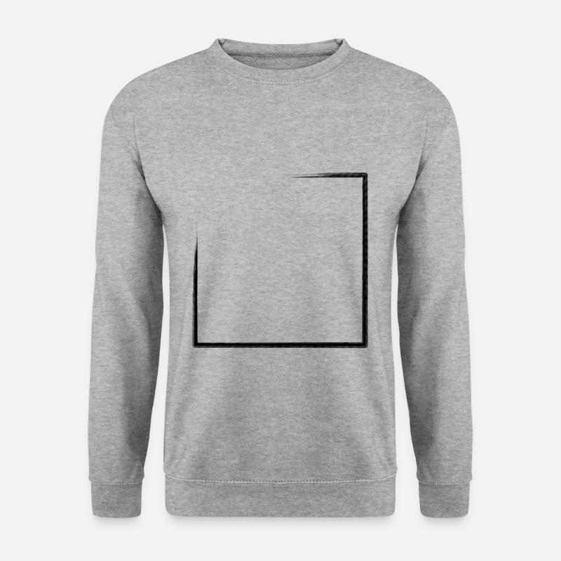 Weathered rectangular frame - Unisex Sweatshirt - salt & pepper