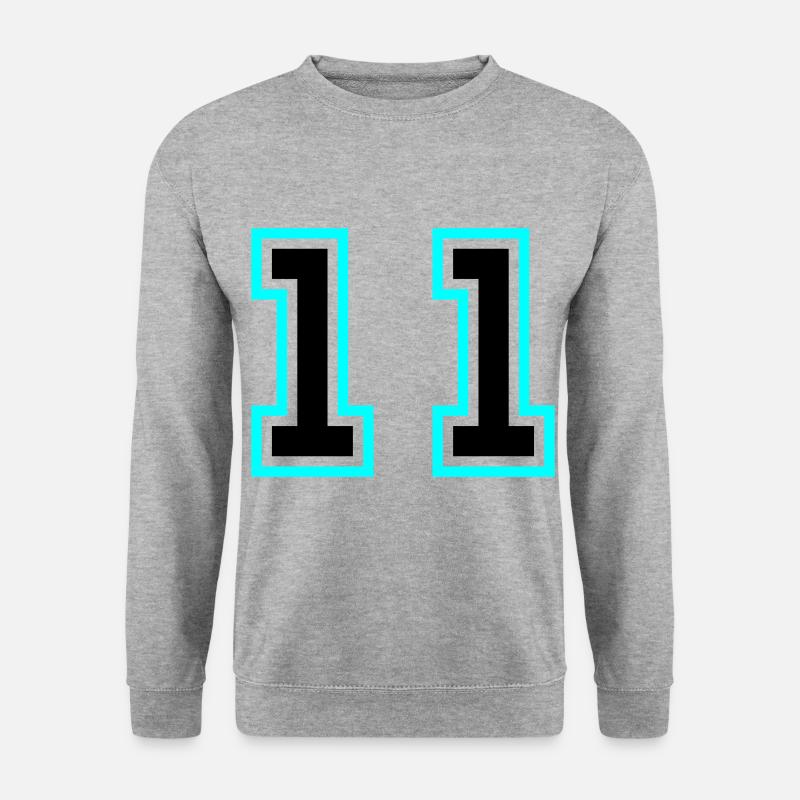 11 Zahl symbol - Unisex Pullover - Weißgrau meliert