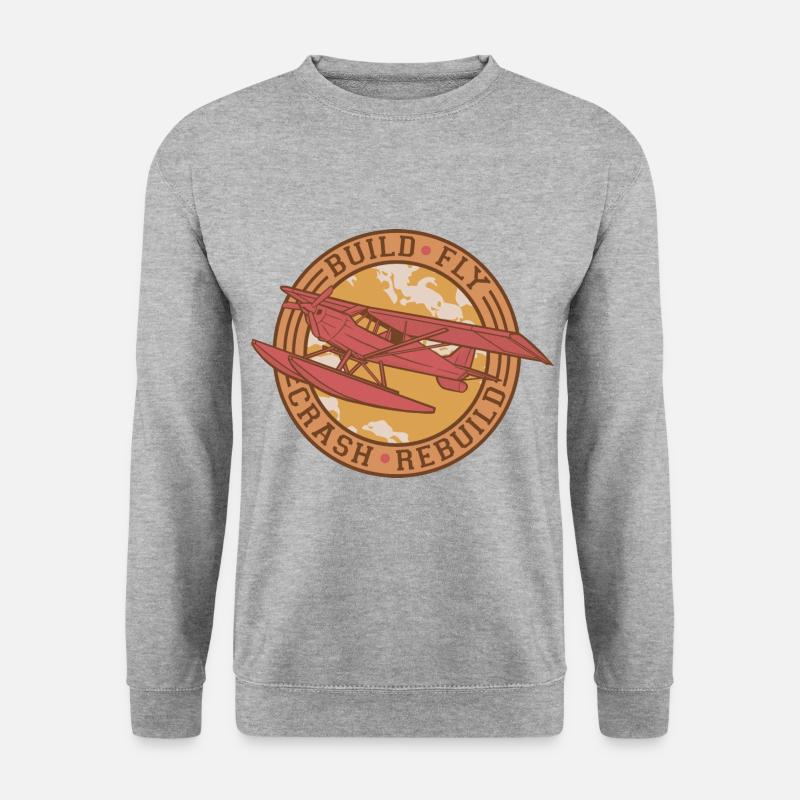 modellbau modellflieger rc flugzeug Kunstfliegen - Unisex Pullover - Weißgrau meliert