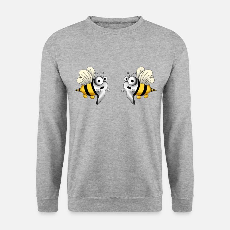 boo bees blank - Unisex Pullover - Weißgrau meliert