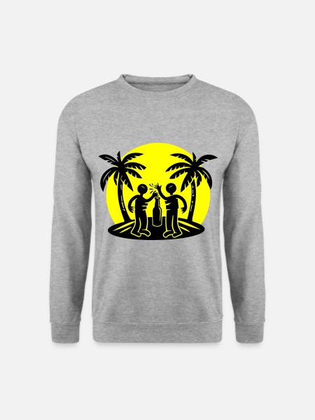 Island Beach Party Drinking - Unisex Sweatshirt - salt & pepper