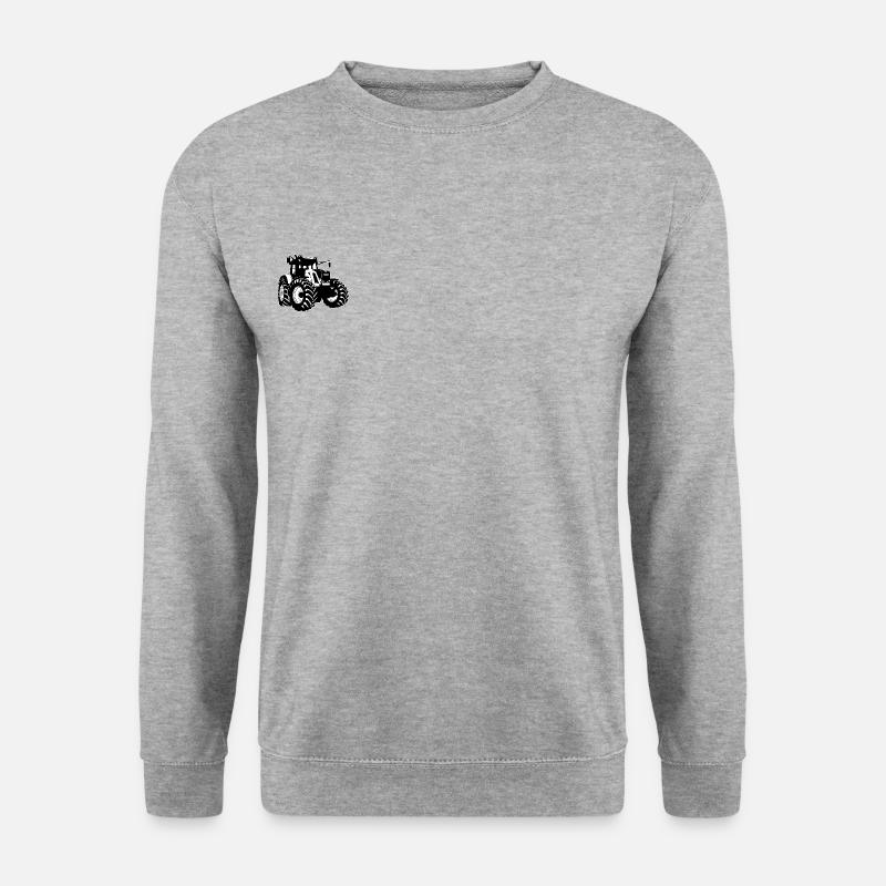 Traktor - Trecker - Schlepper - Landwirt - Unisex Pullover - Weißgrau meliert