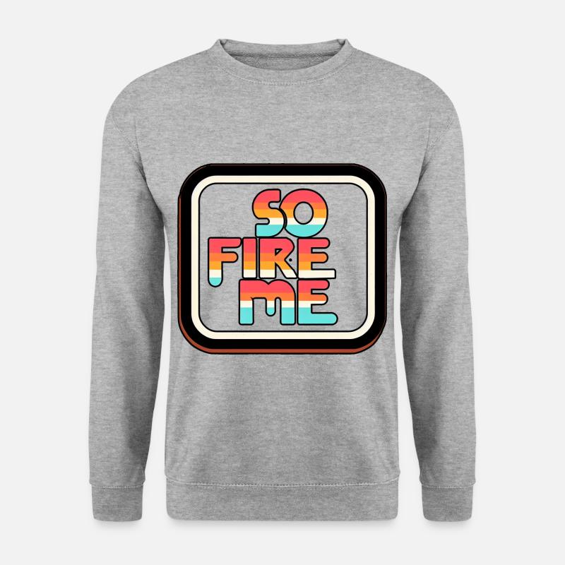So Fire Me 14 - Unisex Pullover - Weißgrau meliert