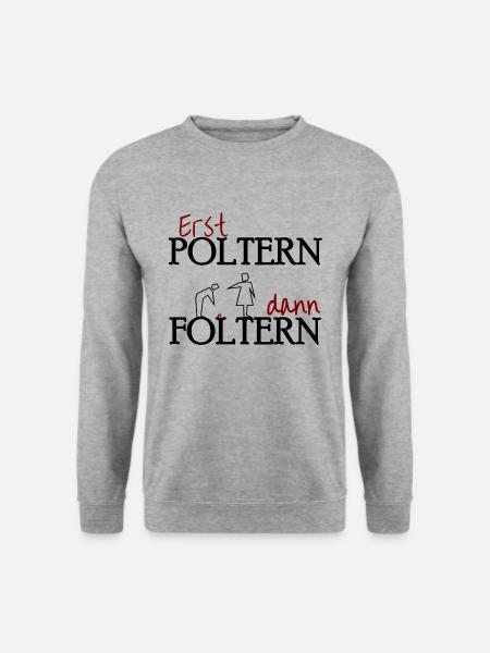 Polterabend Hochzeit Jungeselle Geschenk Lustig - Unisex Pullover - Weißgrau meliert