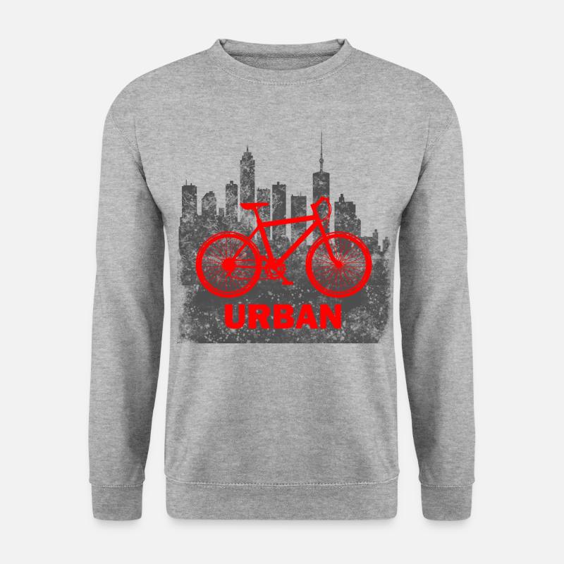 Fahrrad fahren - Unisex Pullover - Weißgrau meliert