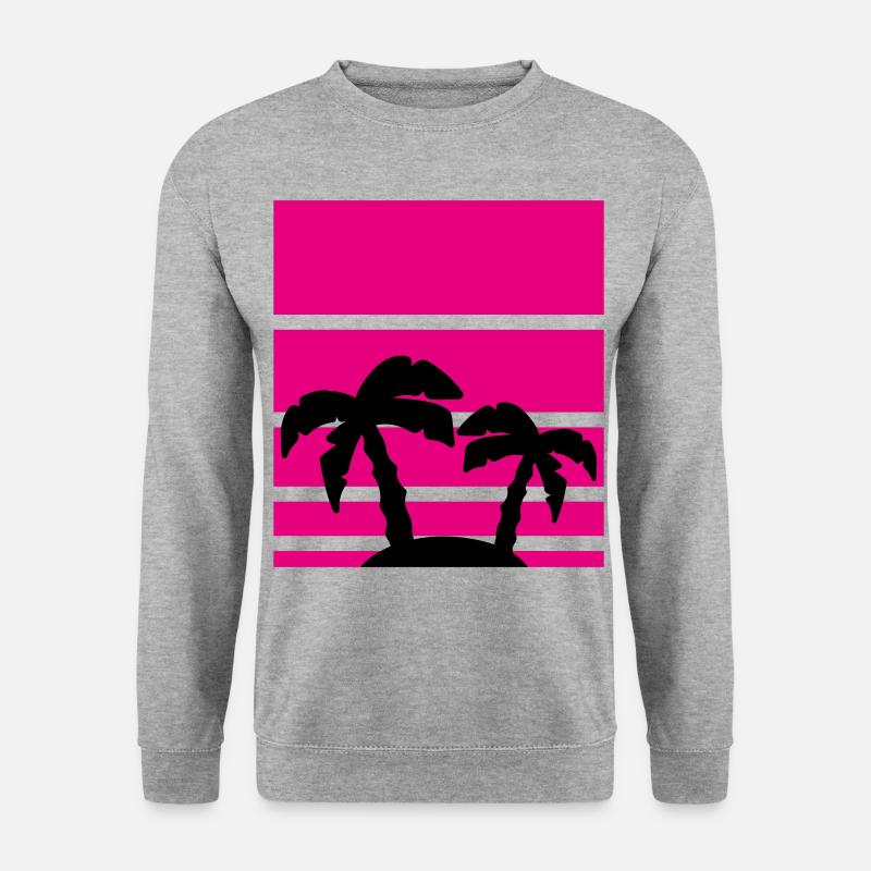 Palm Vacation Beach Pattern - Unisex Sweatshirt - salt & pepper