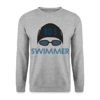 Swimmer - Unisex Sweatshirt - salt & pepper - Front - Alina (178cm) & Michal (187cm)
