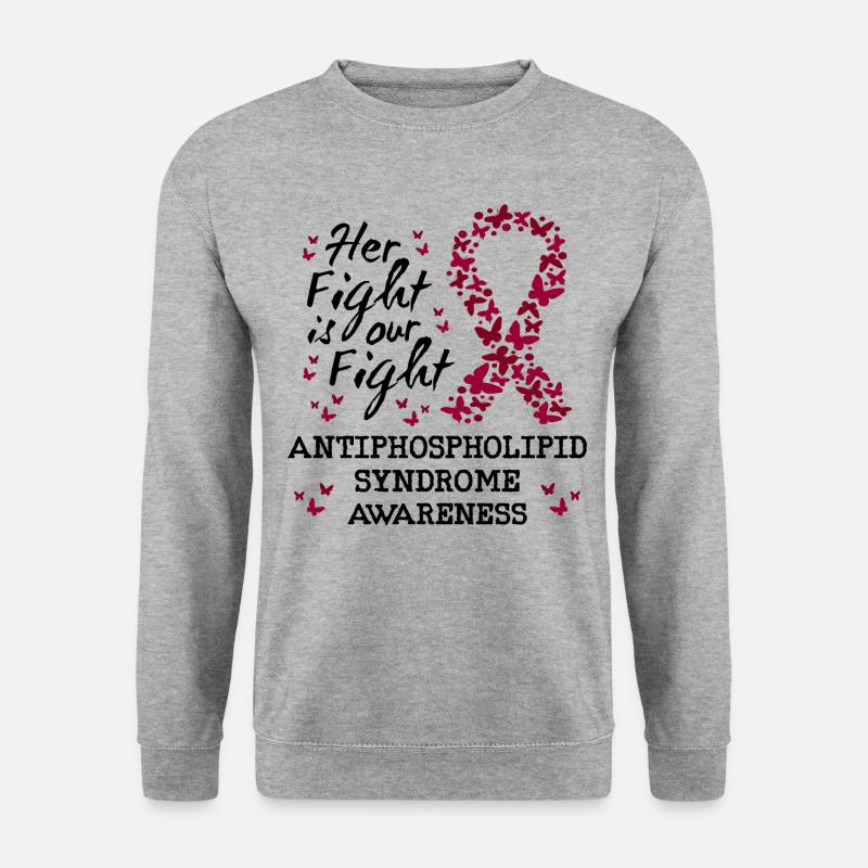 Antiphospholipid Syndrom Bewusstsein - Unisex Pullover - Weißgrau meliert