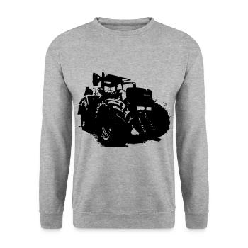 Dieselross 930 - Unisex Pullover - Weißgrau meliert - Vorne - Alina (178cm) & Michal (187cm)