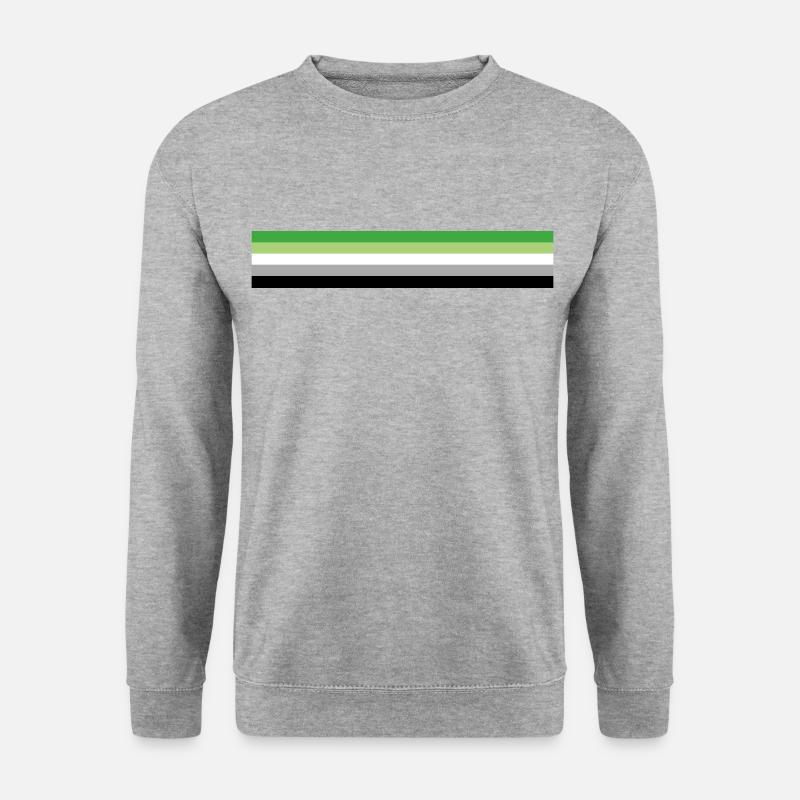 Aromantische Flagge - Unisex Pullover - Weißgrau meliert