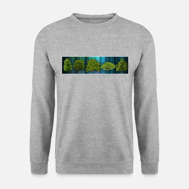 different Trees - Unisex Pullover - Weißgrau meliert