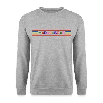 Madagascar - Sweat-shirt Unisexe - gris chiné - Devant - Alina (178cm) & Michal (187cm)